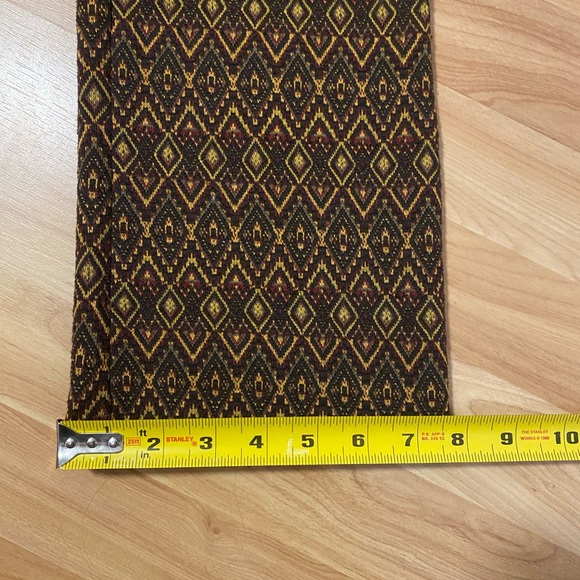 Free People Bohemian Knit Straight Leg Vintage Pattern Pull On Pants - Picture 13 of 16